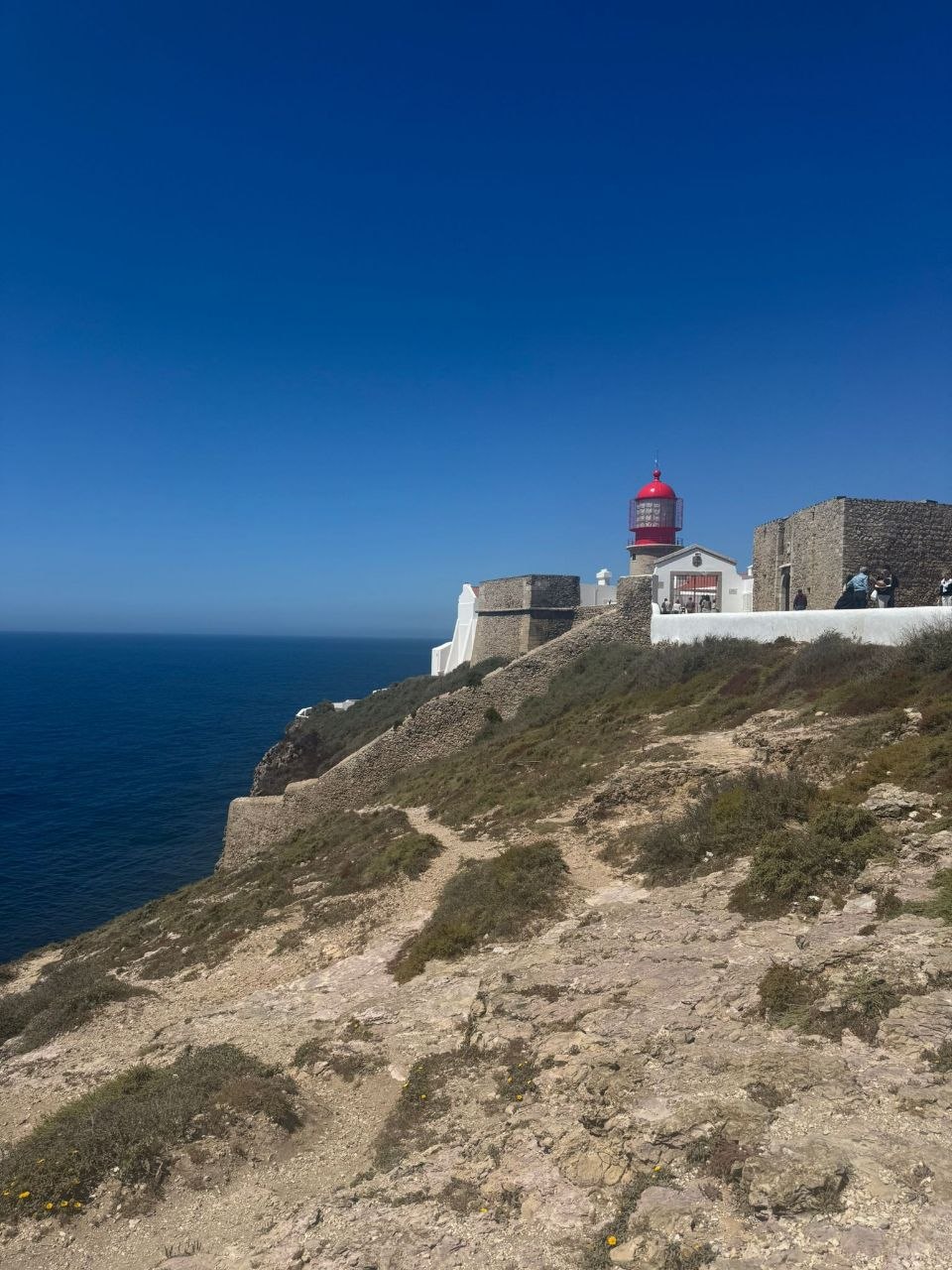 Coastal trail near lighthouse at Cabo de Sao Vicente
